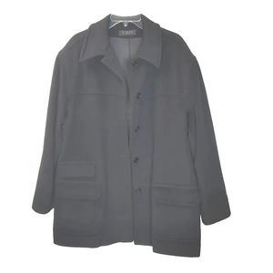 Steve Searle Peacoat Cashmere Lambs Wool Cargo Jacket Button Plus 20W Preppy